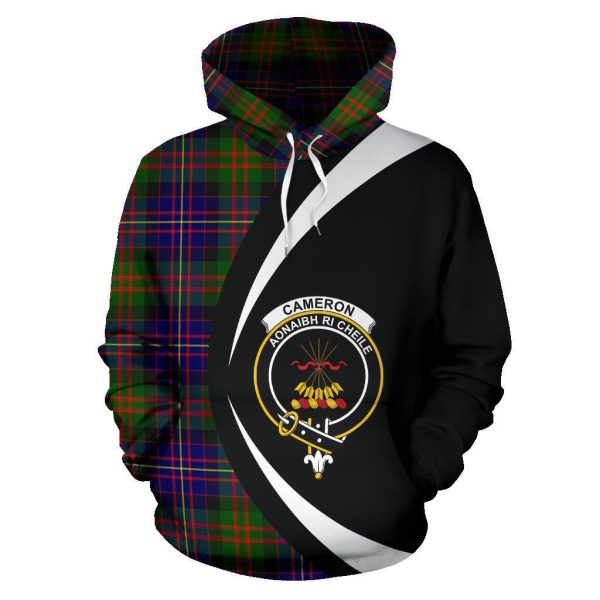 Cameron of Erracht Modern Tartan Crest Hoodie - Circle Style Hot on Sale - Image 2