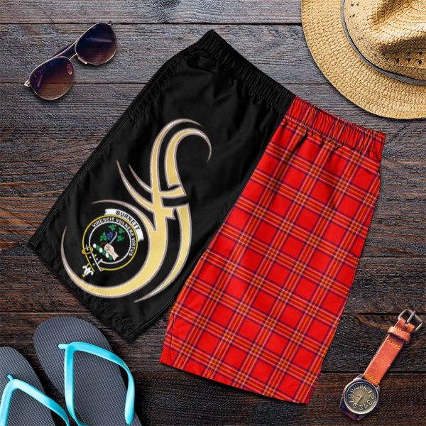 Burnett Modern Tartan Crest Men s Short PM8 Hot on Sale - Image 4