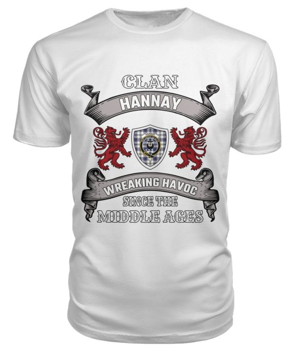 Hannay Family Tartan - 2D T-shirt For Sale - Image 3