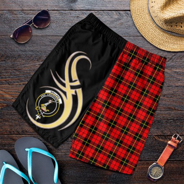 Wallace Hunting Red Tartan Crest Men s Short PM8 Online now - Image 4