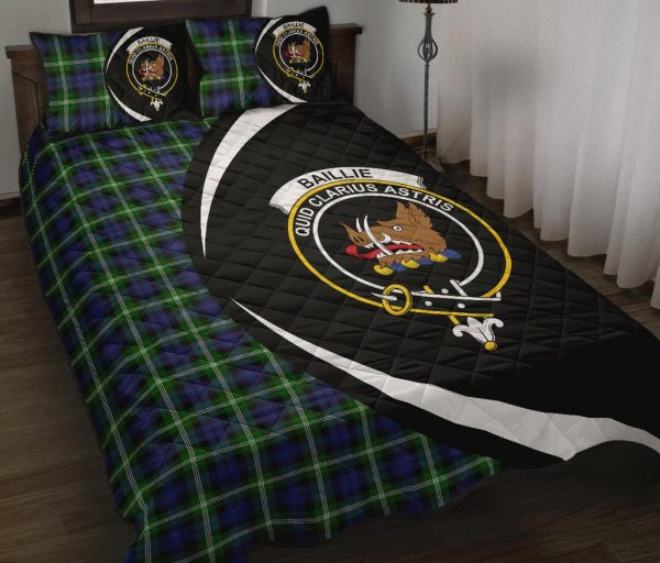Baillie Modern Tartan Crest Circle Style Quilt Bed Set Online