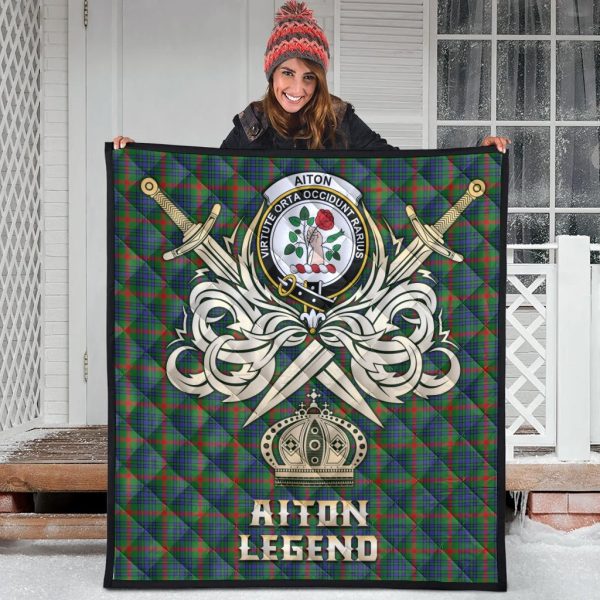 Aiton Tartan Crest Legend Gold Royal Premium Quilt For Sale