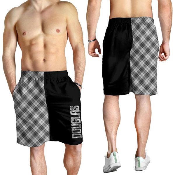 Douglas Grey Modern Tartan Crest Men s Short - Cross Style For Sale - Image 2