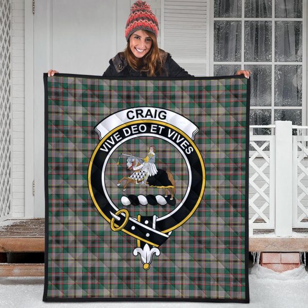 Craig Ancient Tartan Crest Quilt For Cheap