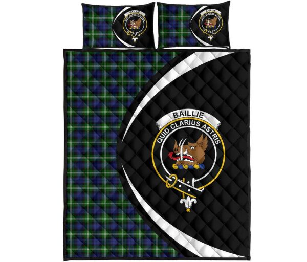 Baillie Modern Tartan Crest Circle Style Quilt Bed Set Online - Image 5