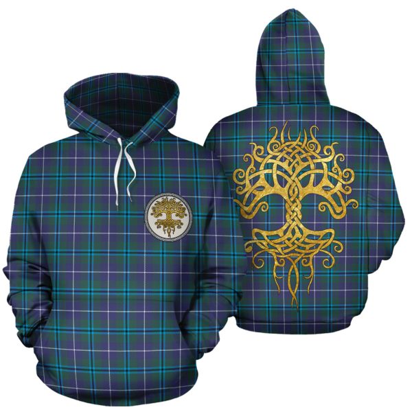 Douglas Modern Tartan Hoodie - Tree Of Life Online