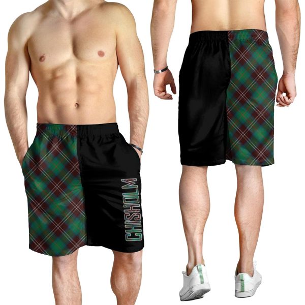 Chisholm Hunting Ancient Tartan Crest Men s Short - Cross Style Online now - Image 2