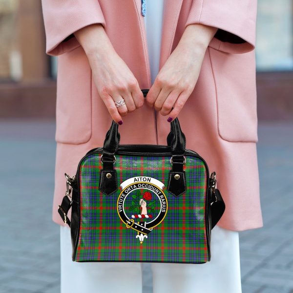 Aiton Family Tartan Crest Shoulder Handbags Online now - Image 2