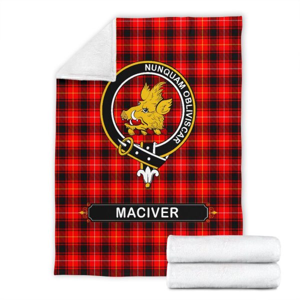 MacIver Family Tartan Crest Blanket - 3 Sizes For Discount - Image 4