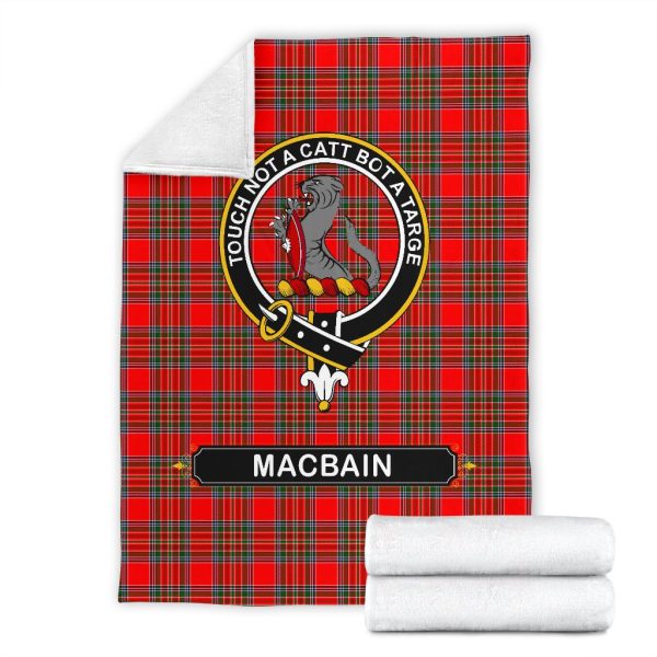 MacBain Family Tartan Crest Blanket - 3 Sizes Sale - Image 4