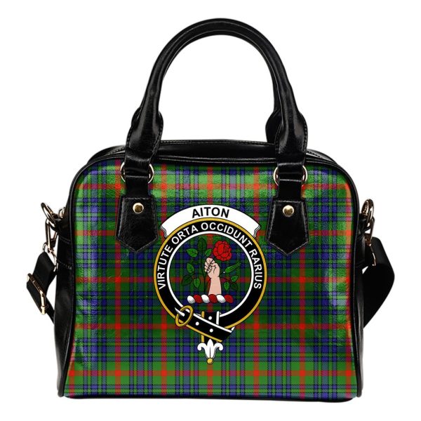 Aiton Family Tartan Crest Shoulder Handbags Online now - Image 3