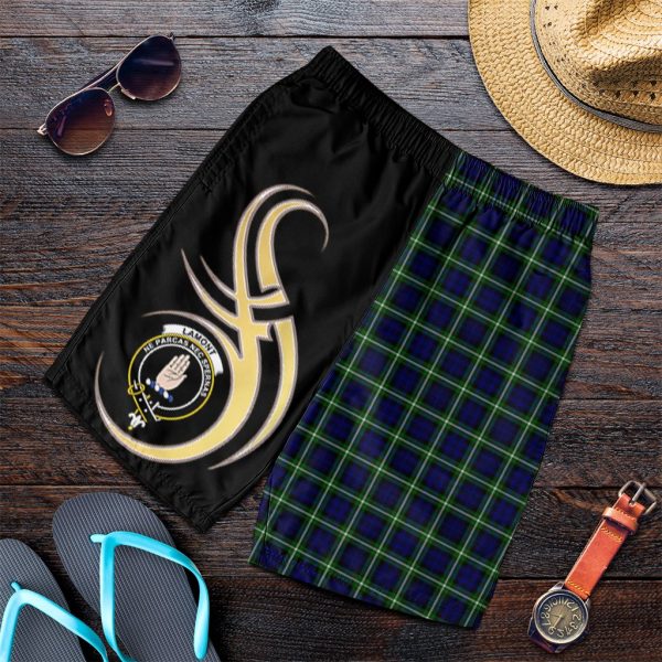 Lamont Modern Tartan Crest Men s Short PM8 Supply - Image 4