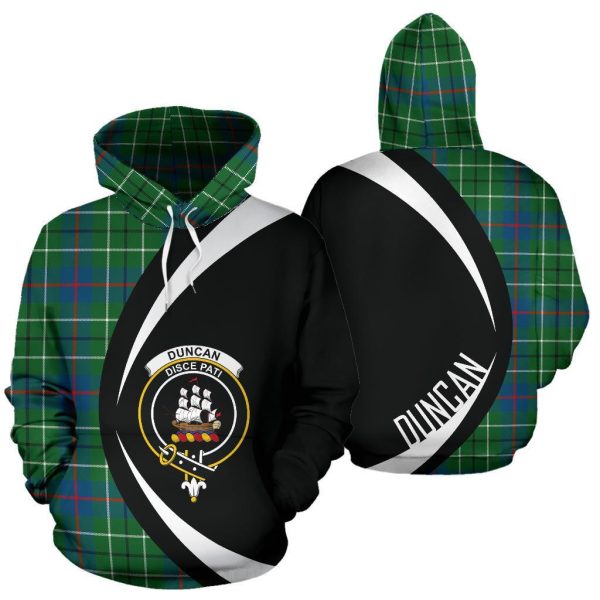 Duncan Ancient Tartan Crest Hoodie - Circle Style on Sale
