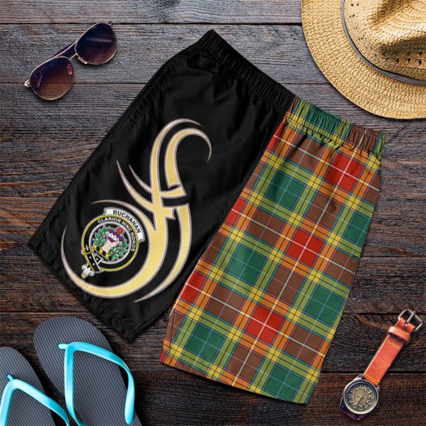 Buchanan Old Sett Tartan Crest Men s Short PM8 Hot on Sale - Image 4