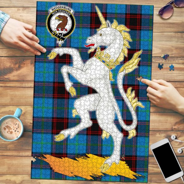 Wedderburn Tartan Crest Unicorn Scotland Jigsaw Puzzles Online Sale