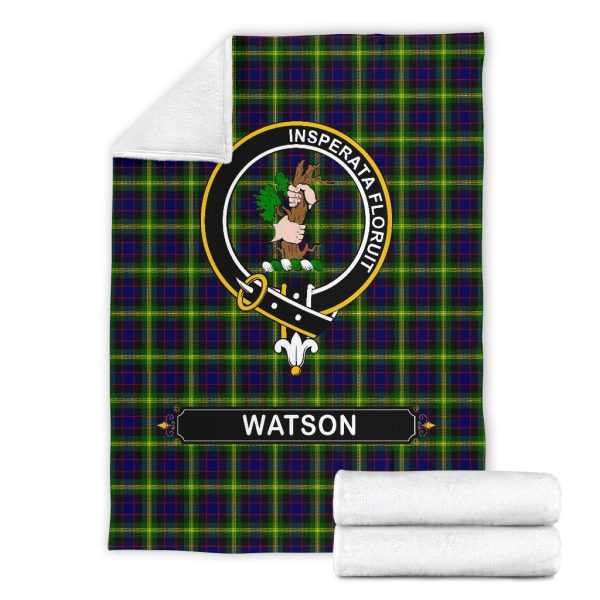 Watson Family Tartan Crest Blanket - 3 Sizes Discount - Image 4