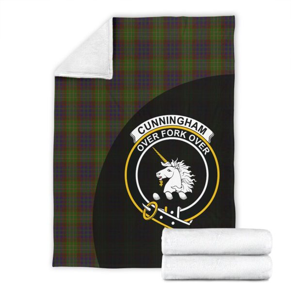 Cunningham Hunting Modern Tartan Crest Blanket - 3 Sizes Cheap