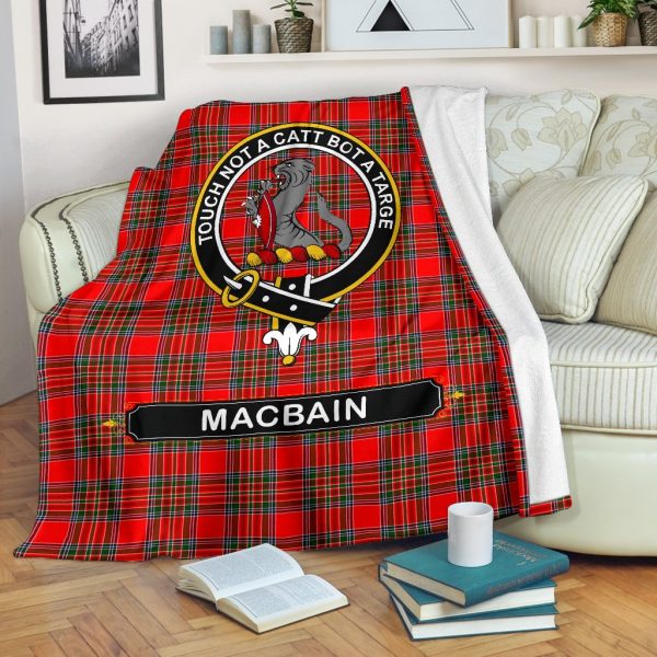 MacBain Family Tartan Crest Blanket - 3 Sizes Sale
