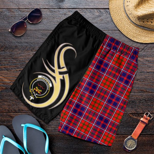 Cameron of Lochiel Modern Tartan Crest Men s Short PM8 Supply - Image 4