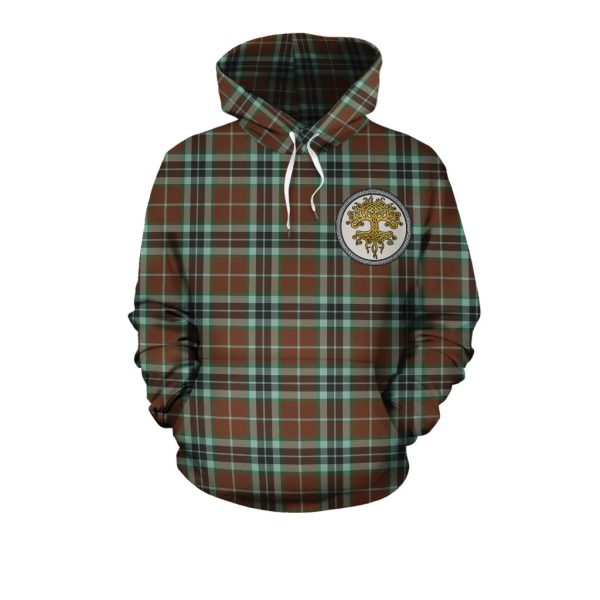 Thomson Hunting Modern Tartan Hoodie - Tree Of Life For Sale - Image 2