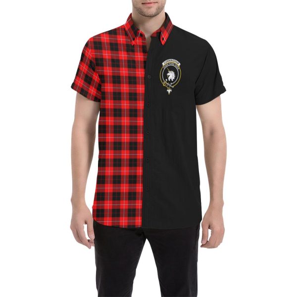 Cunningham Modern Tartan Crest Men Shirt Hot on Sale