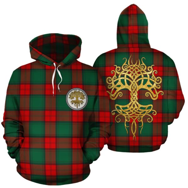 Stewart Atholl Modern Tartan Hoodie - Tree Of Life on Sale