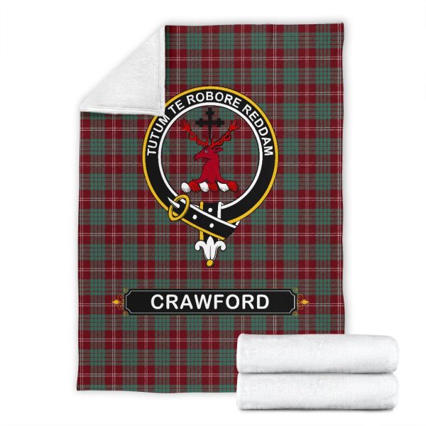 Crawford Tartan Crest Blanket - 3 Sizes Discount
